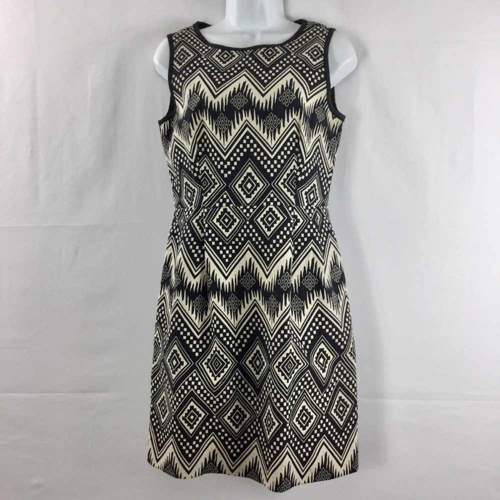 J.CREW sleeveless diamond ikat dress with pockets style A1812 size 4 - Picture 4 of 11